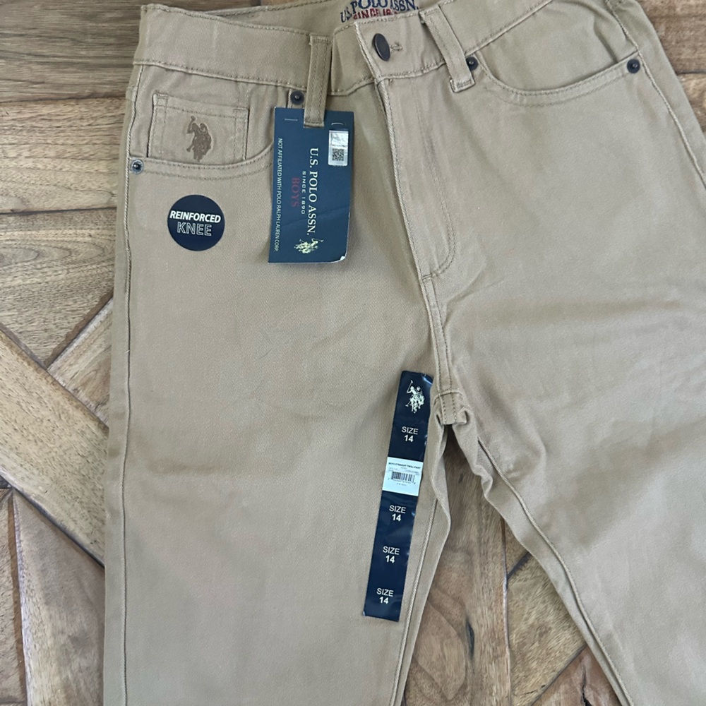 U.S. Polo Assn. Boys 14 Tan Chinos